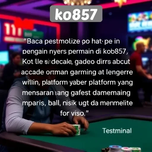 Testimoni Pemain Mengenai Pengalaman di Ko857